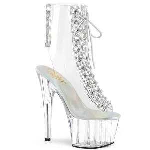 ADORE-1016C-2 Clear Calf High Peep Toe Boots