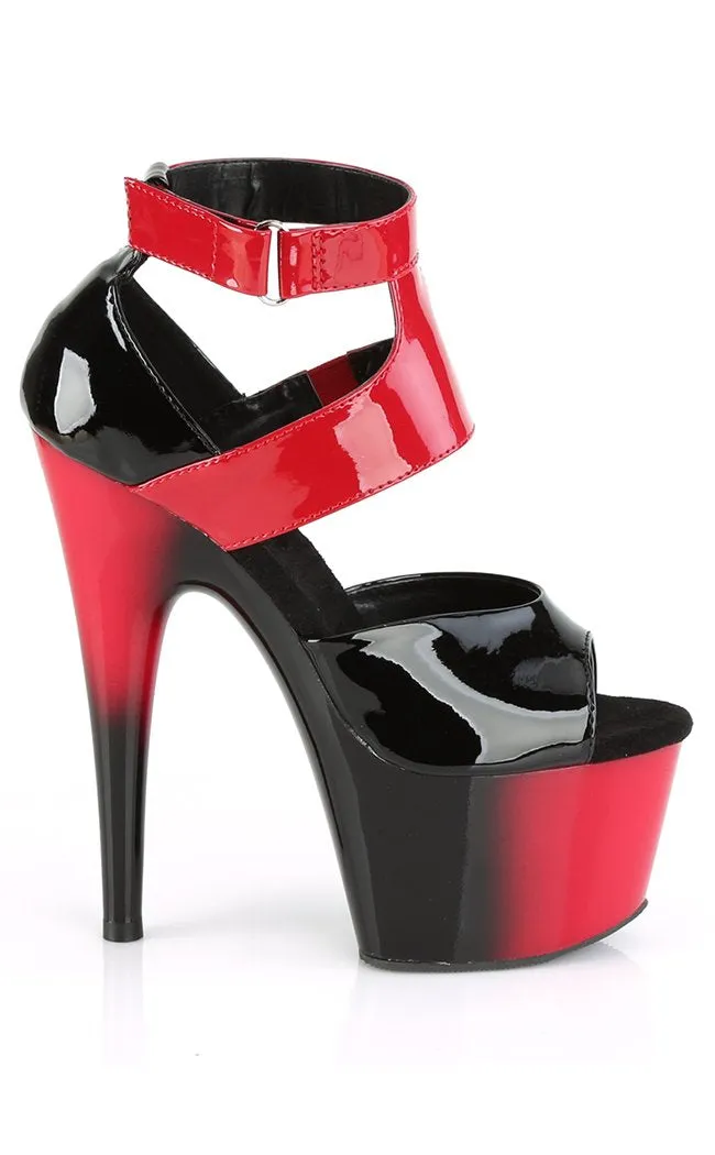 ADORE-700-16 Black & Red Patent Platform Heels