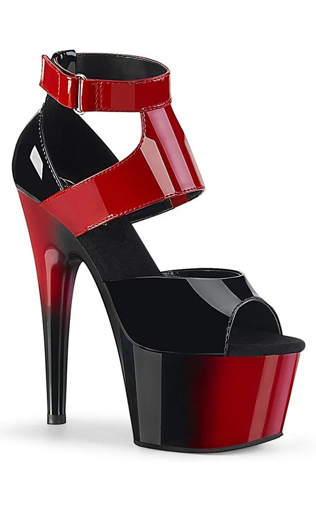 ADORE-700-16 Black & Red Patent Platform Heels