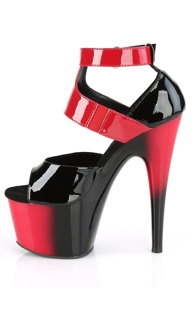 ADORE-700-16 Black & Red Patent Platform Heels