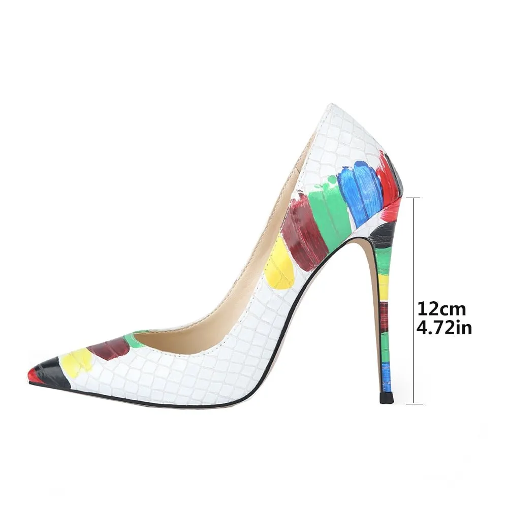 Artistic Multi-Color Exotic Stiletto Heels