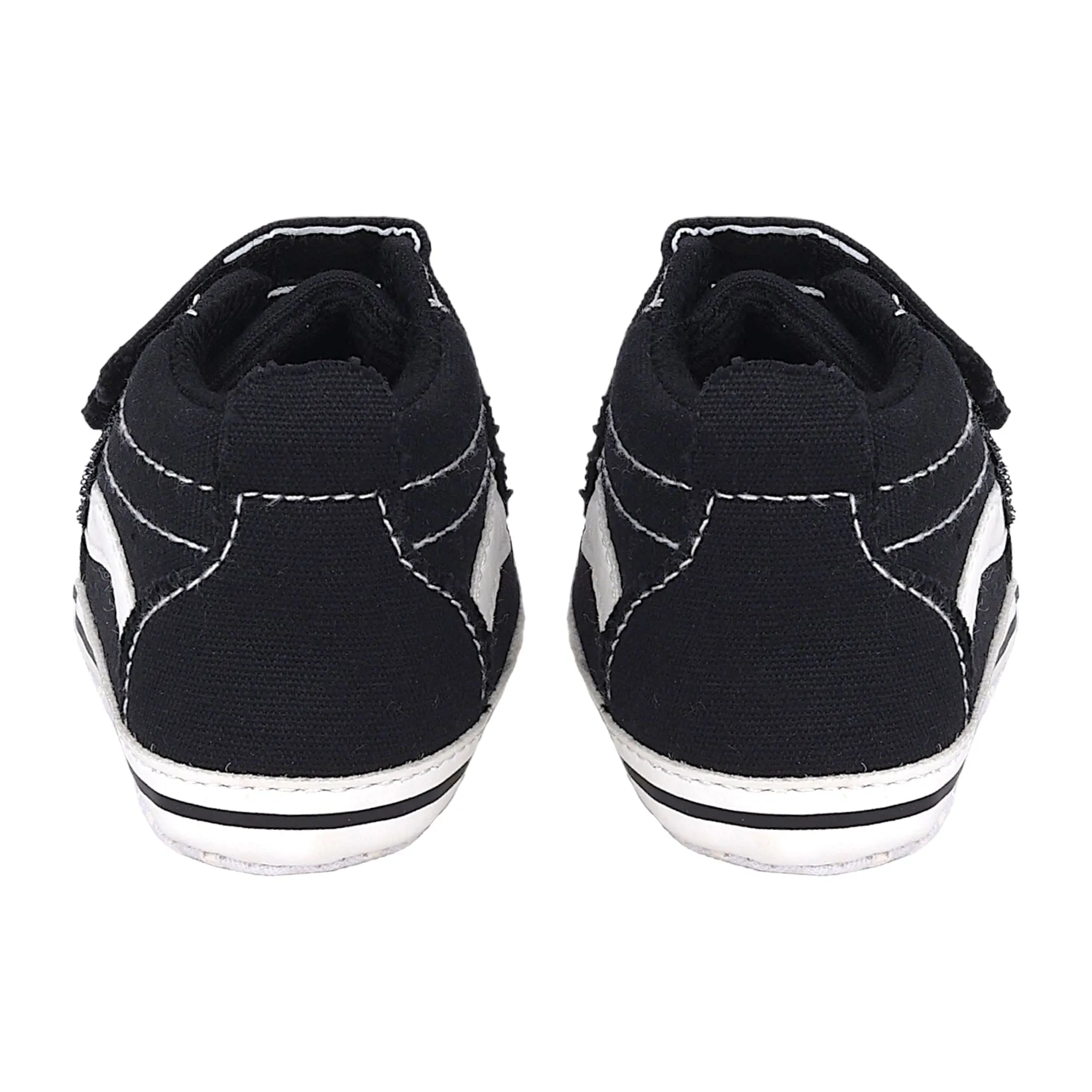 Baby Moo Stylish Casual Velcro Straps Anti-Skid Sneakers - Black