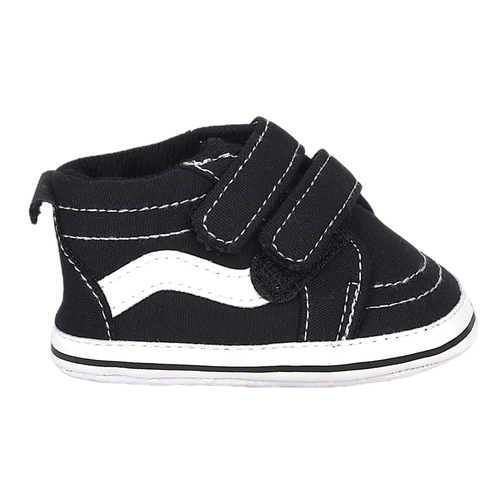 Baby Moo Stylish Casual Velcro Straps Anti-Skid Sneakers - Black