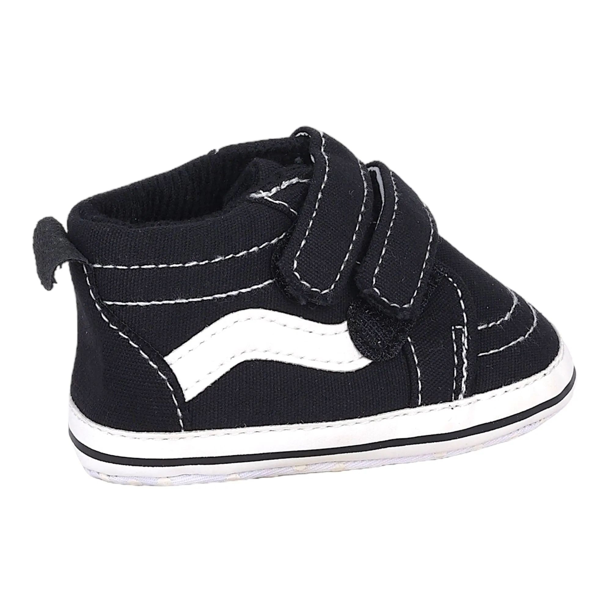 Baby Moo Stylish Casual Velcro Straps Anti-Skid Sneakers - Black