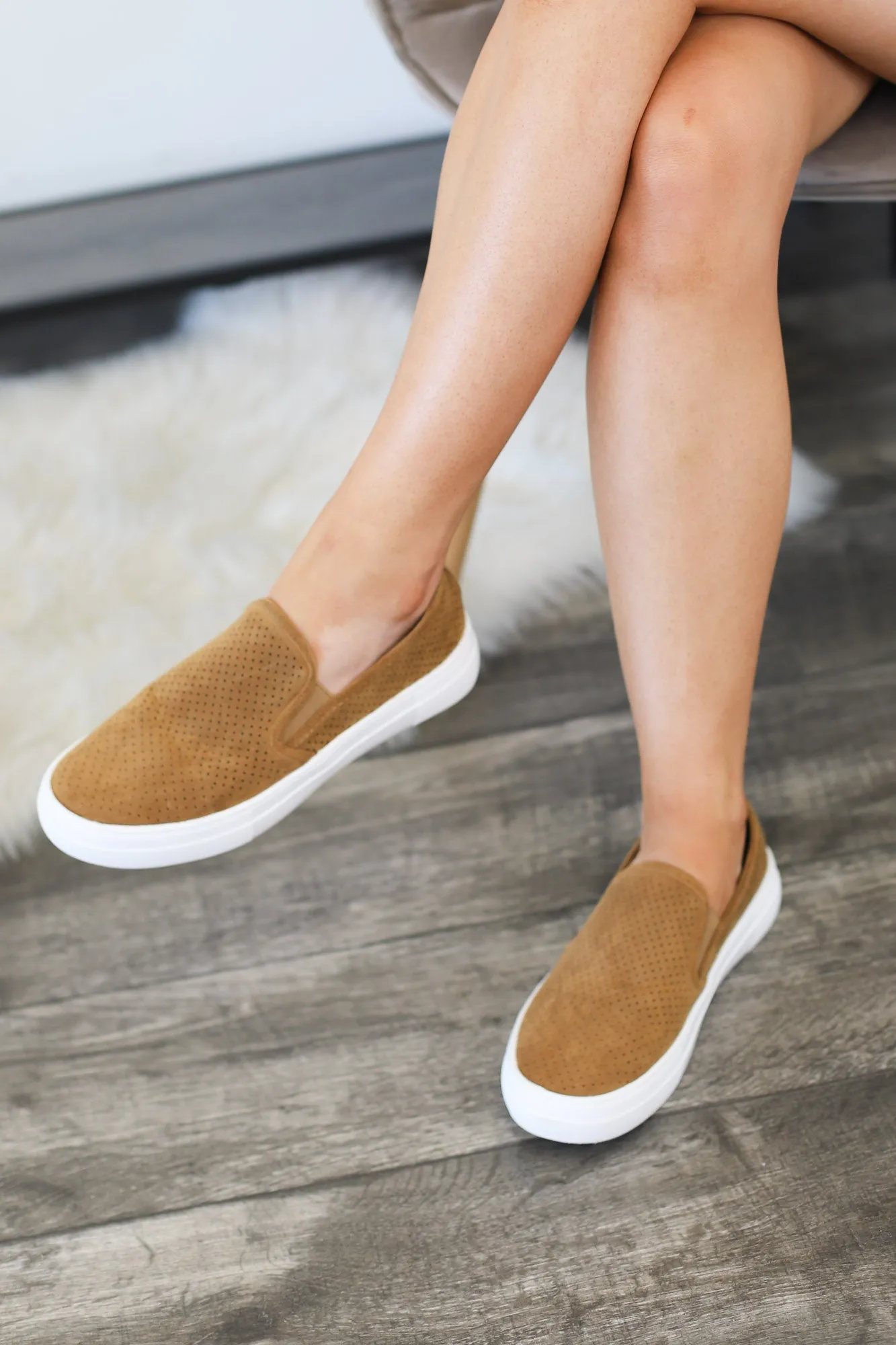 Coco Slip On Sneakers: Tan