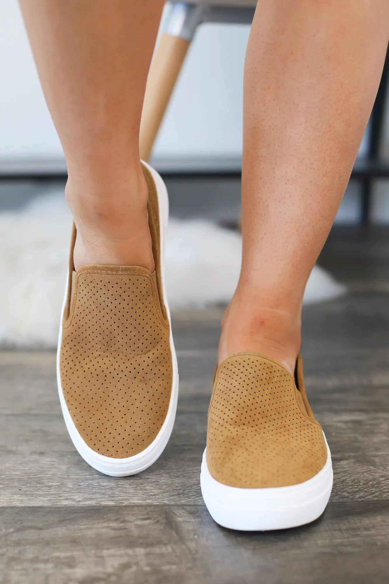 Coco Slip On Sneakers: Tan