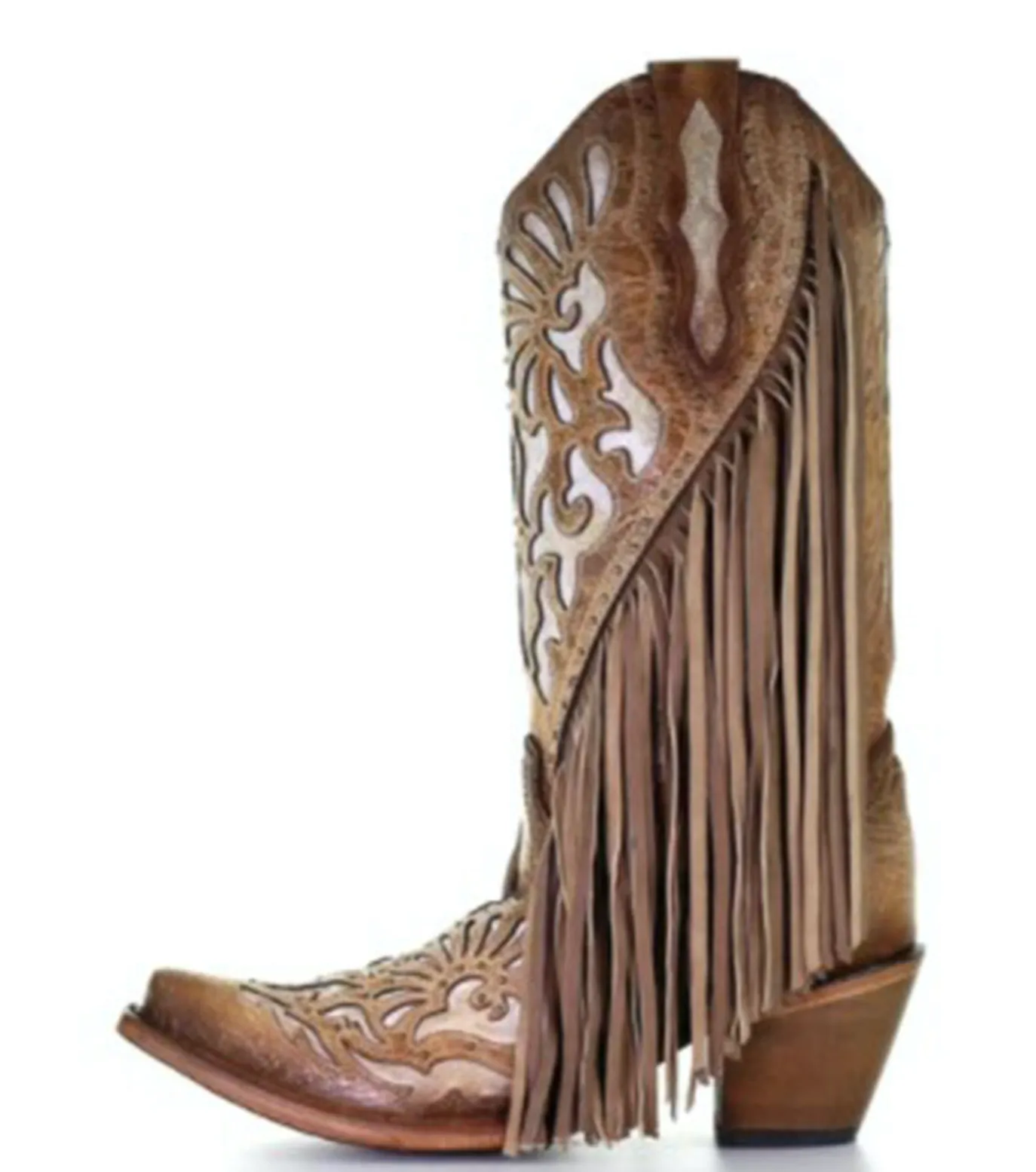 CORRAL WOMEN'S LAMB INLAY WITH STUDS BOOT - C3766