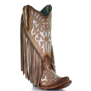 CORRAL WOMEN'S LAMB INLAY WITH STUDS BOOT - C3766