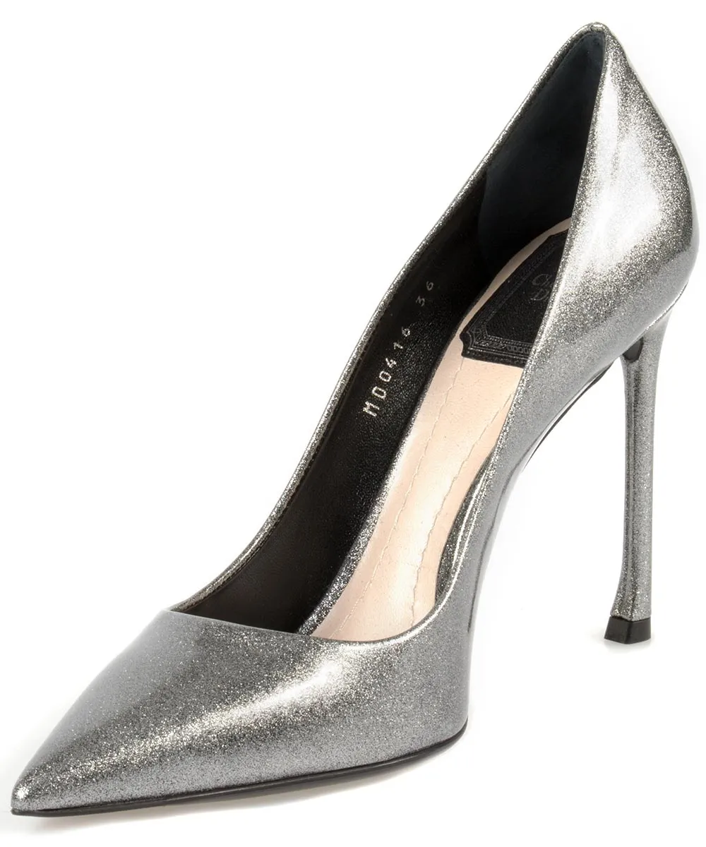 Dior Patent Calfskin Pump | Grey | 10cm