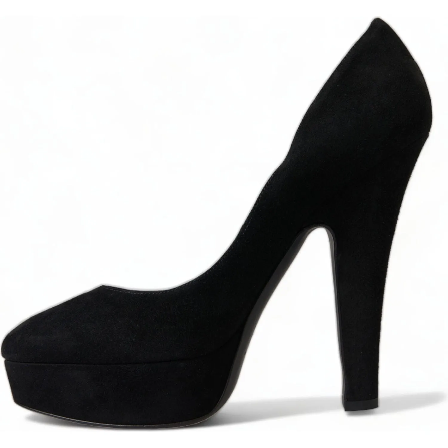 Dolce & Gabbana Black Suede Heeled Pumps Sophistication