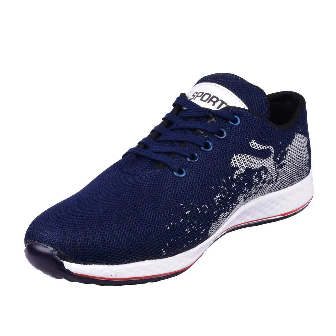 Elegant Blue Mesh Running Sports Shoes For Men