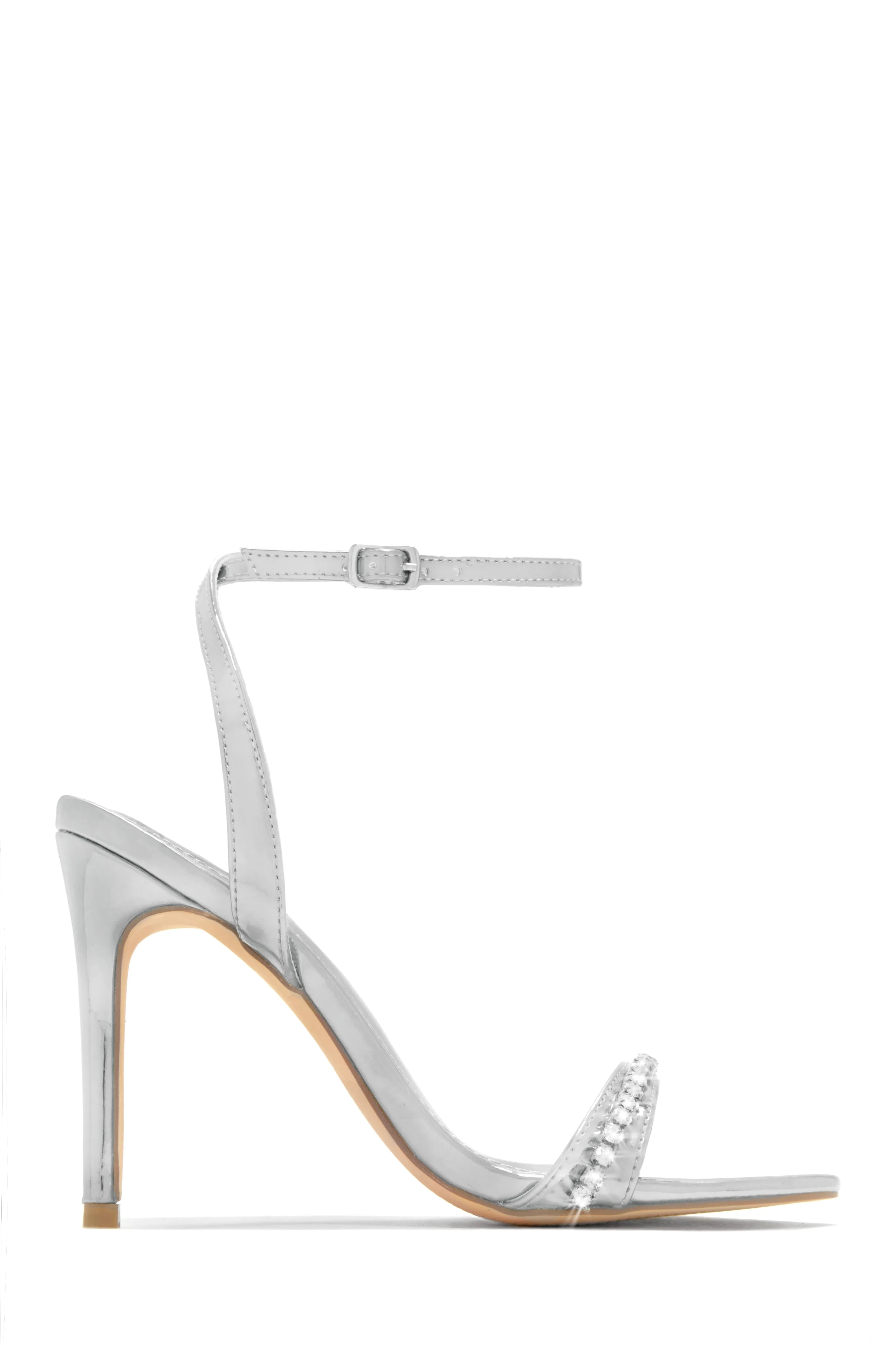 First Date Ankle Strap High Heels - Pink