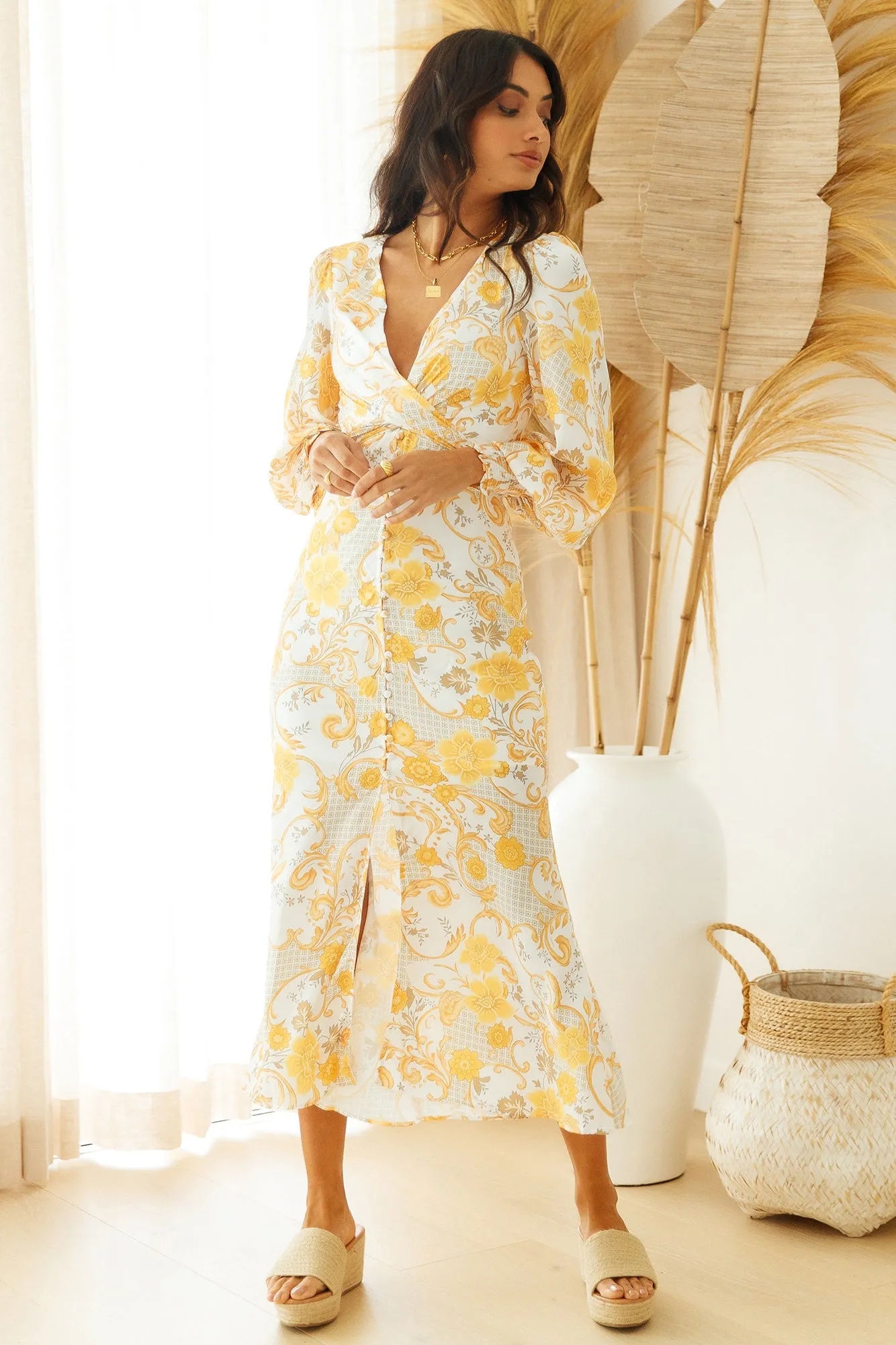 Golden Atelier Maxi Dress Yellow