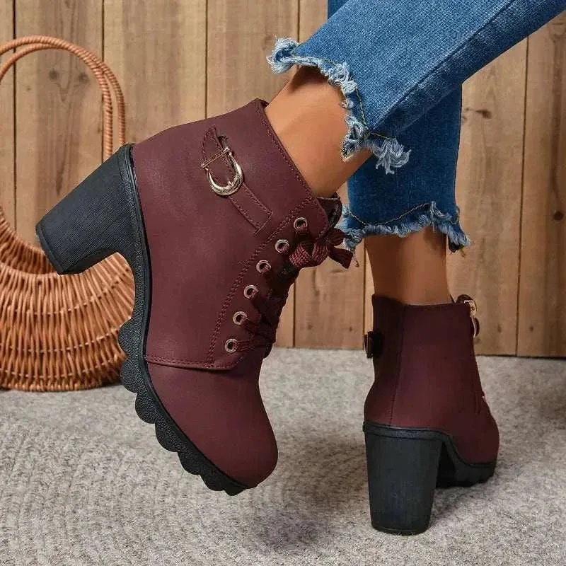 High Heel Boots for Women - Ankle Boots, Womens winter booties 2024