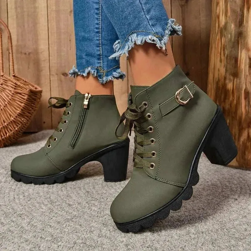 High Heel Boots for Women - Ankle Boots, Womens winter booties 2024