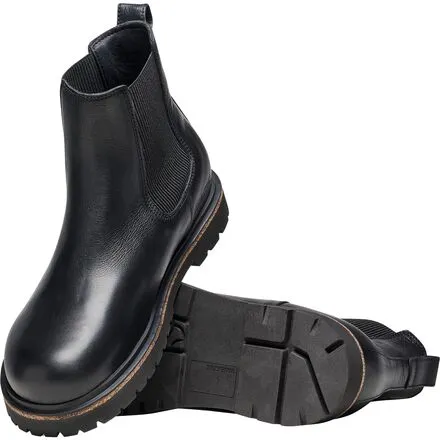 Highwood Deep Blue Men's Birkenstock Boots, Black Leather