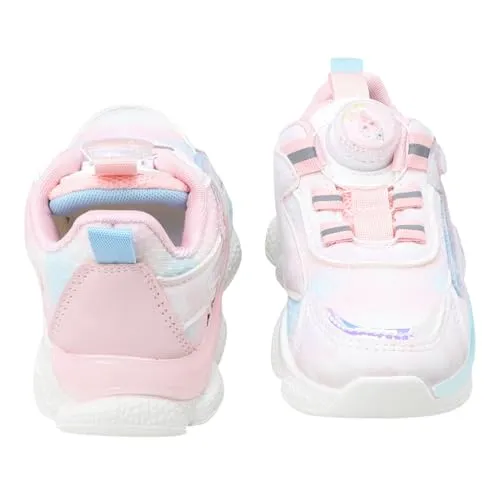 Hopscotch Girls Mesh Text Print Athletic Shoes in Pink Color, UK:9 (TZR-4576000)