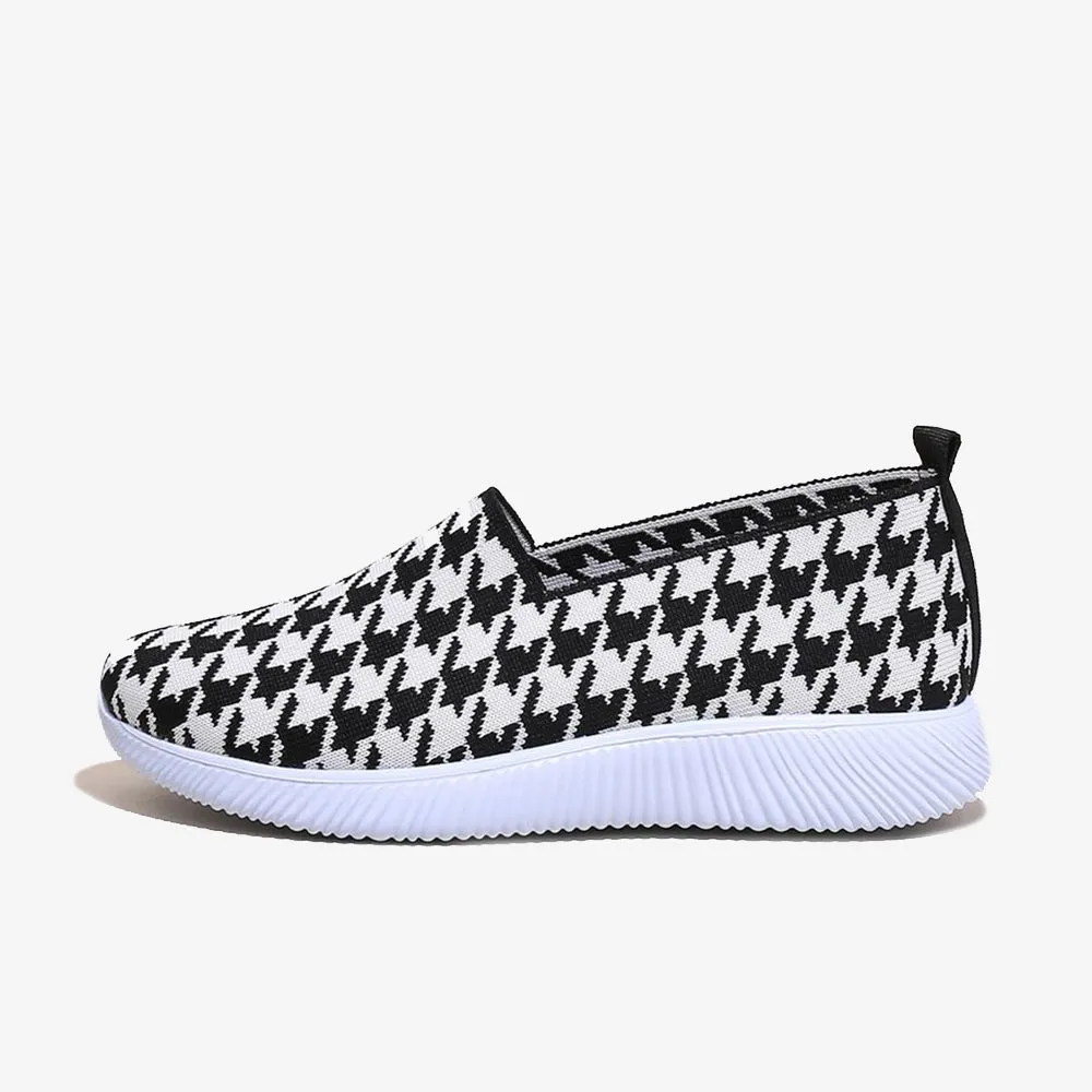 Houndstooth Slip On Sneakers