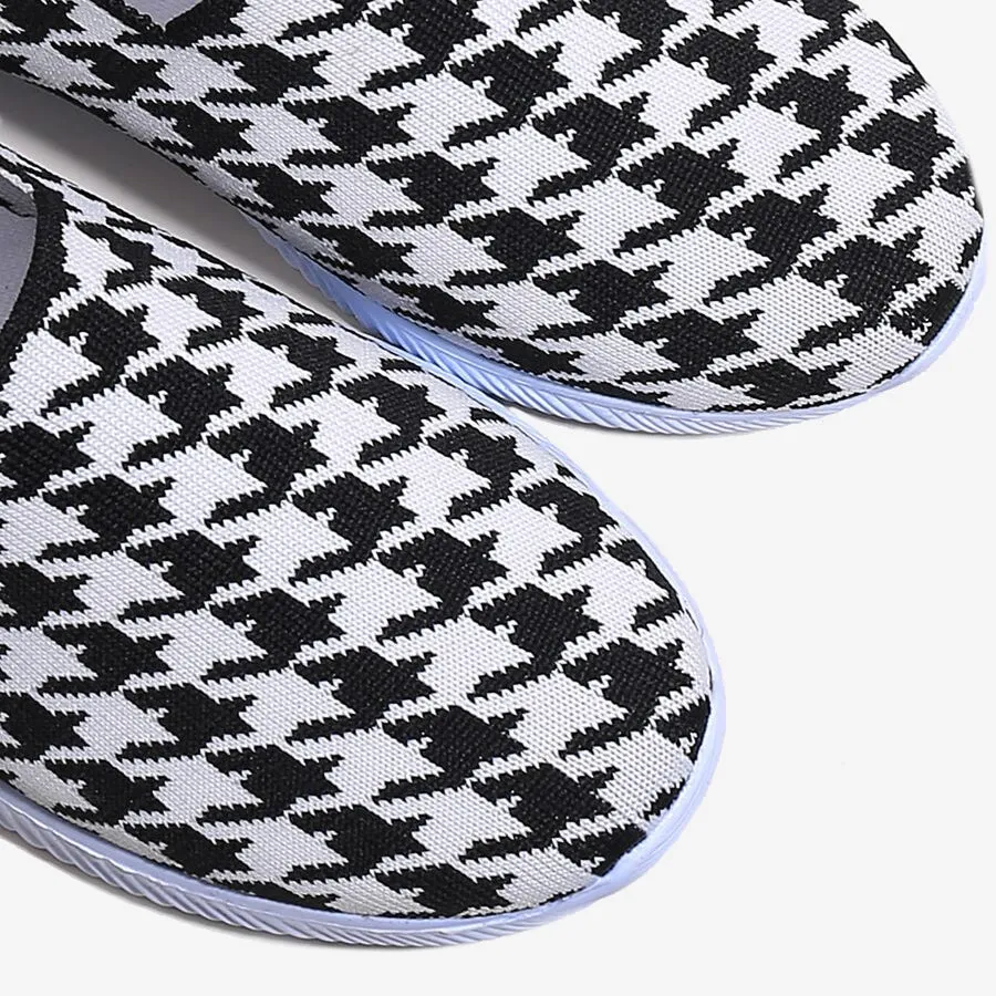 Houndstooth Slip On Sneakers