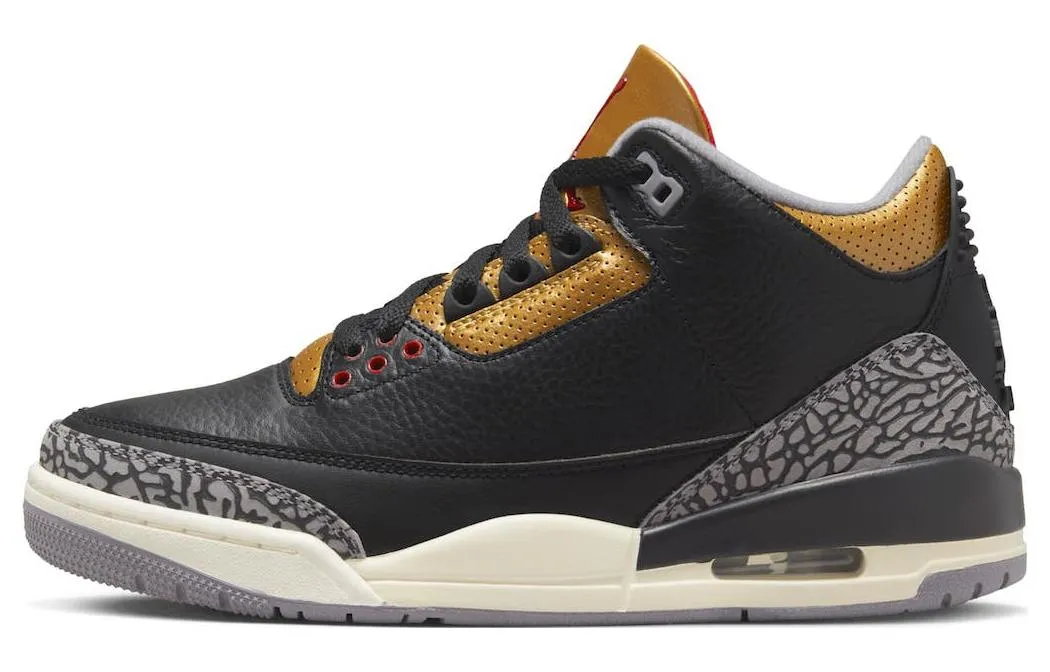 Jordan 3 Retro Black Cement Gold (W)