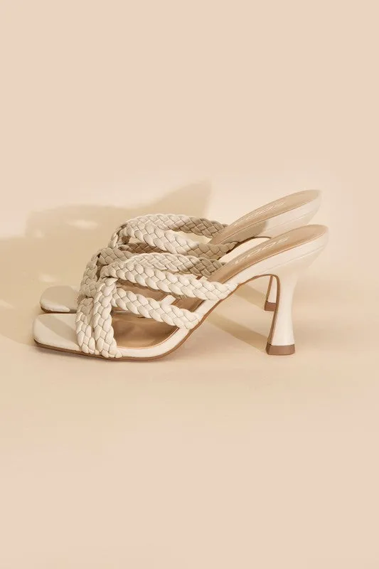 KELLAN Double Cross Braided Heels