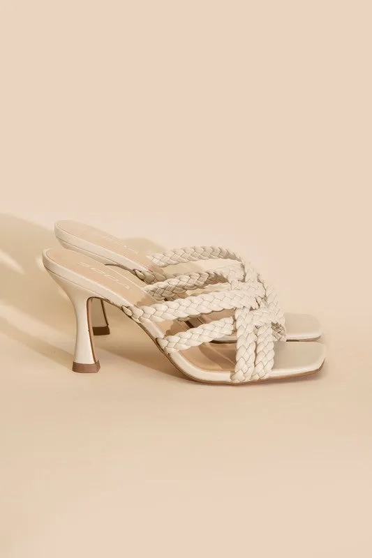 KELLAN Double Cross Braided Heels