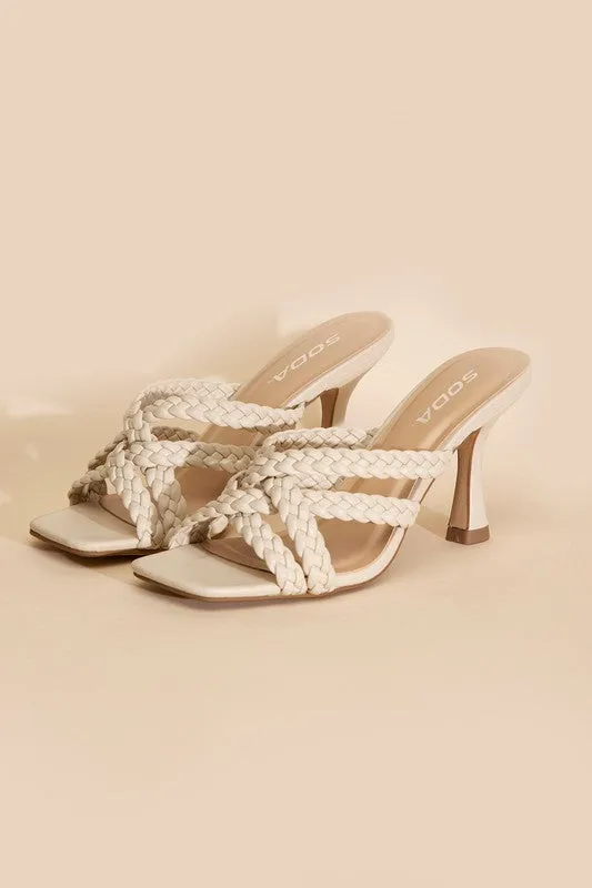 KELLAN Double Cross Braided Heels