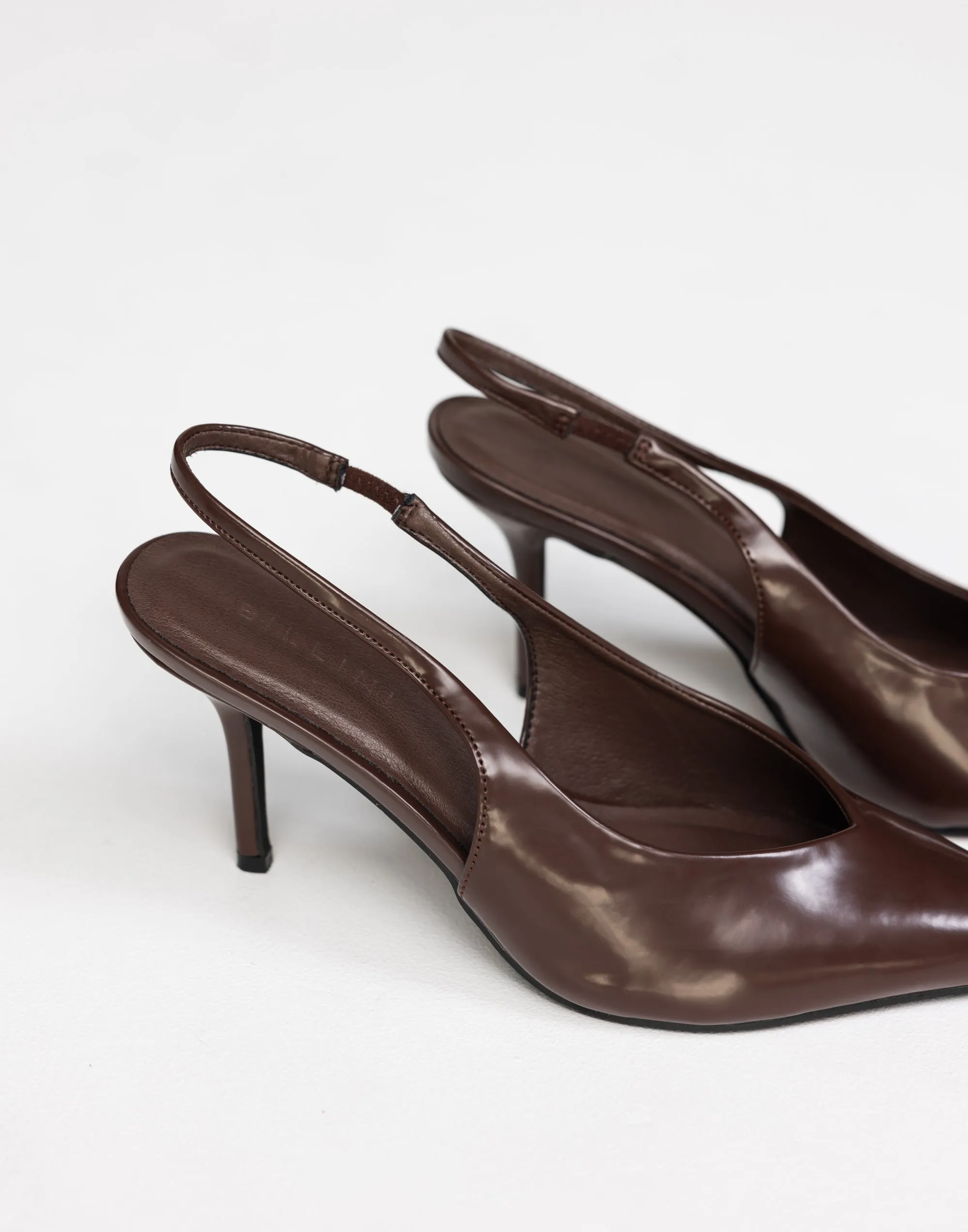 Kendra Heels (Choc Shine) - By Billini