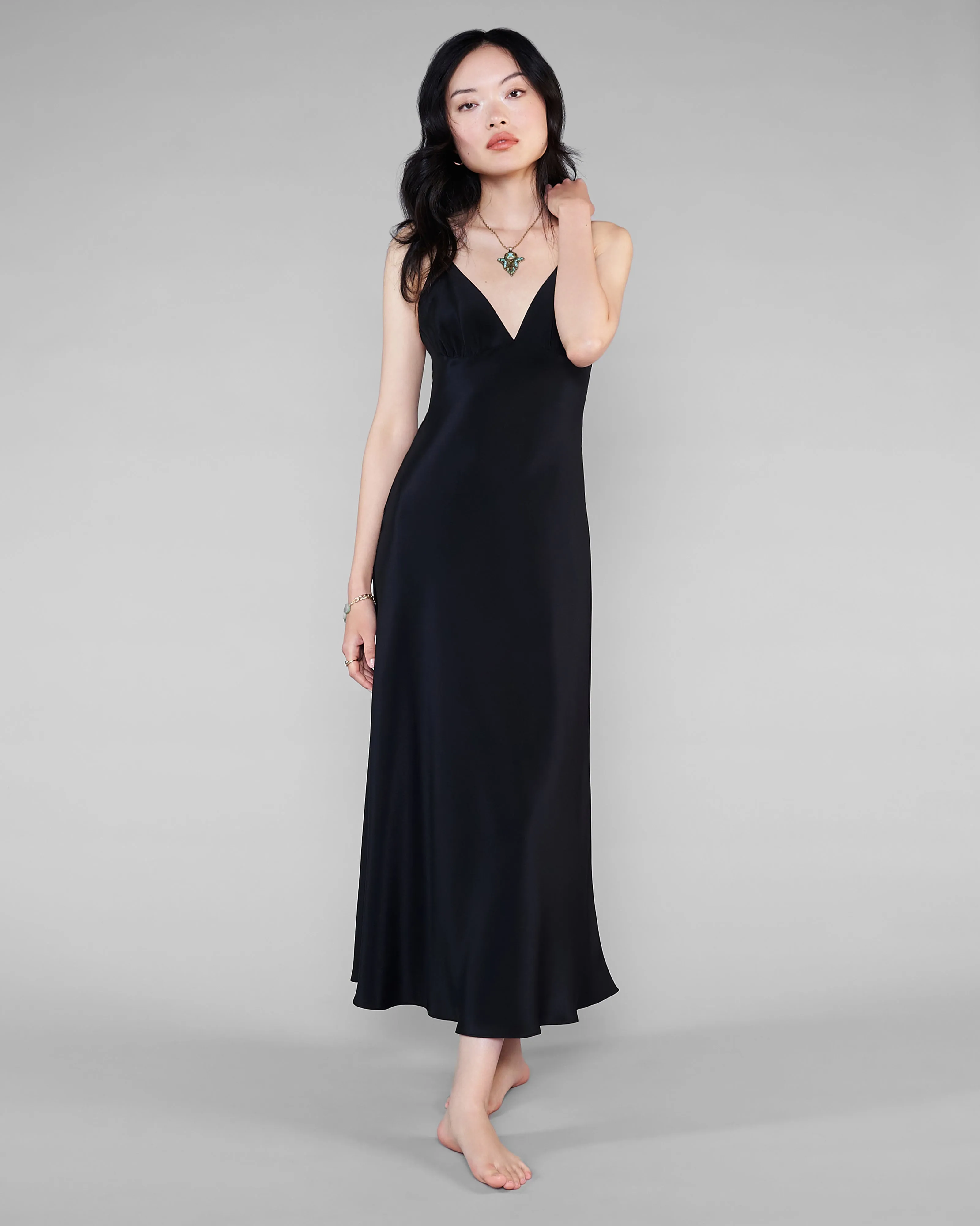 Meghan Luxe Silk Crepe Gown