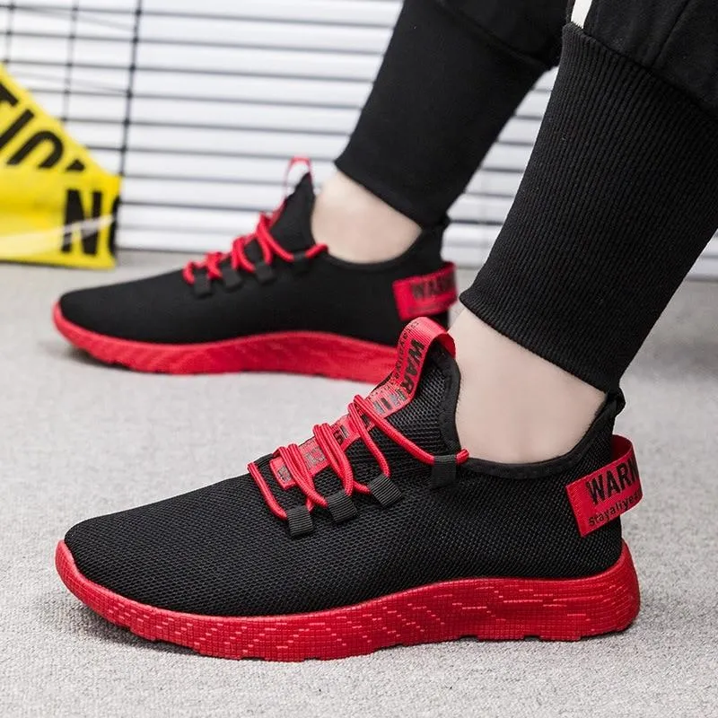 Men Casual Mesh Lace-up Lightweight Vulcanize Shoes