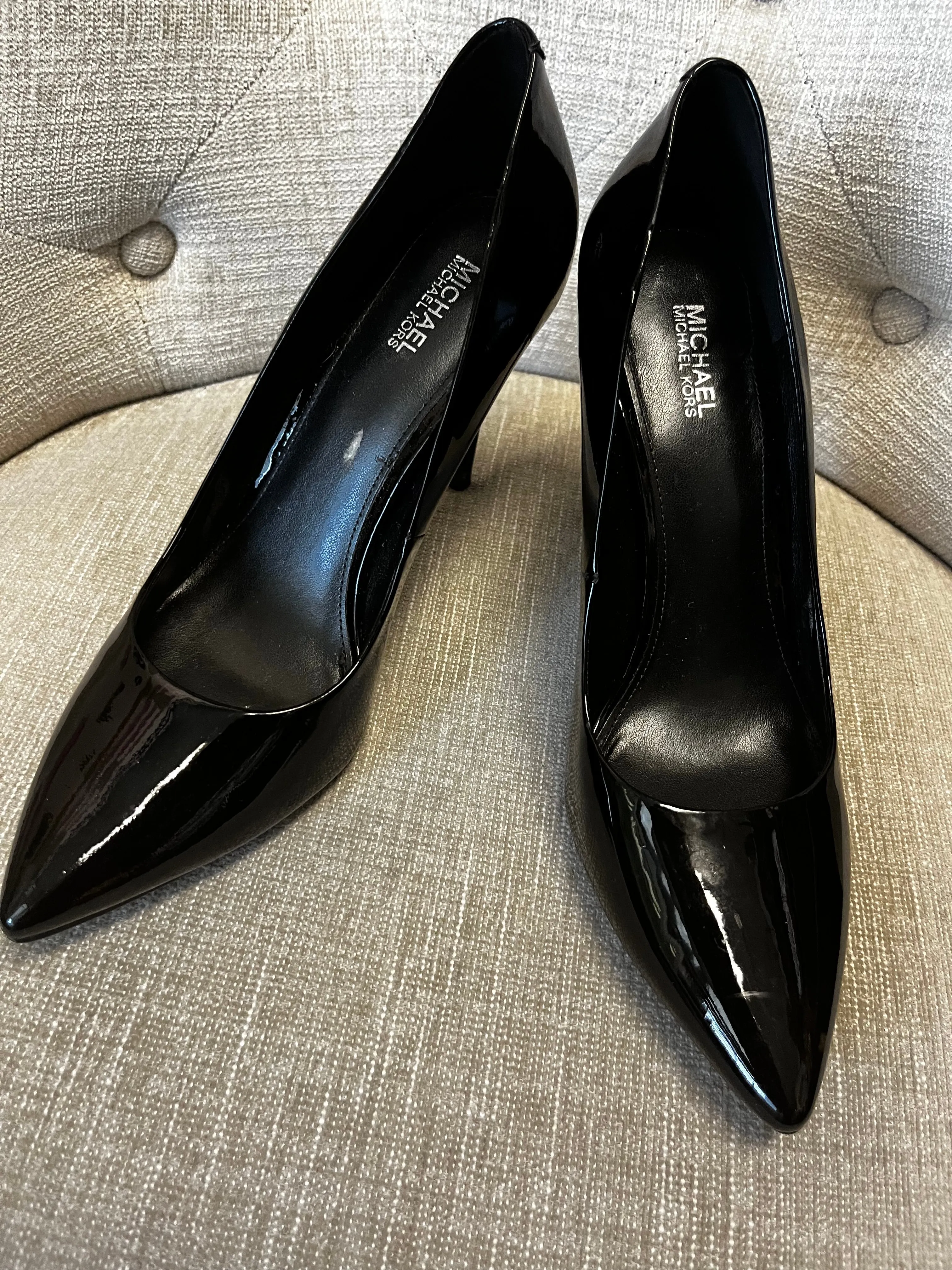 Michael Kors Patent-Leather Heels (Size 71/2)