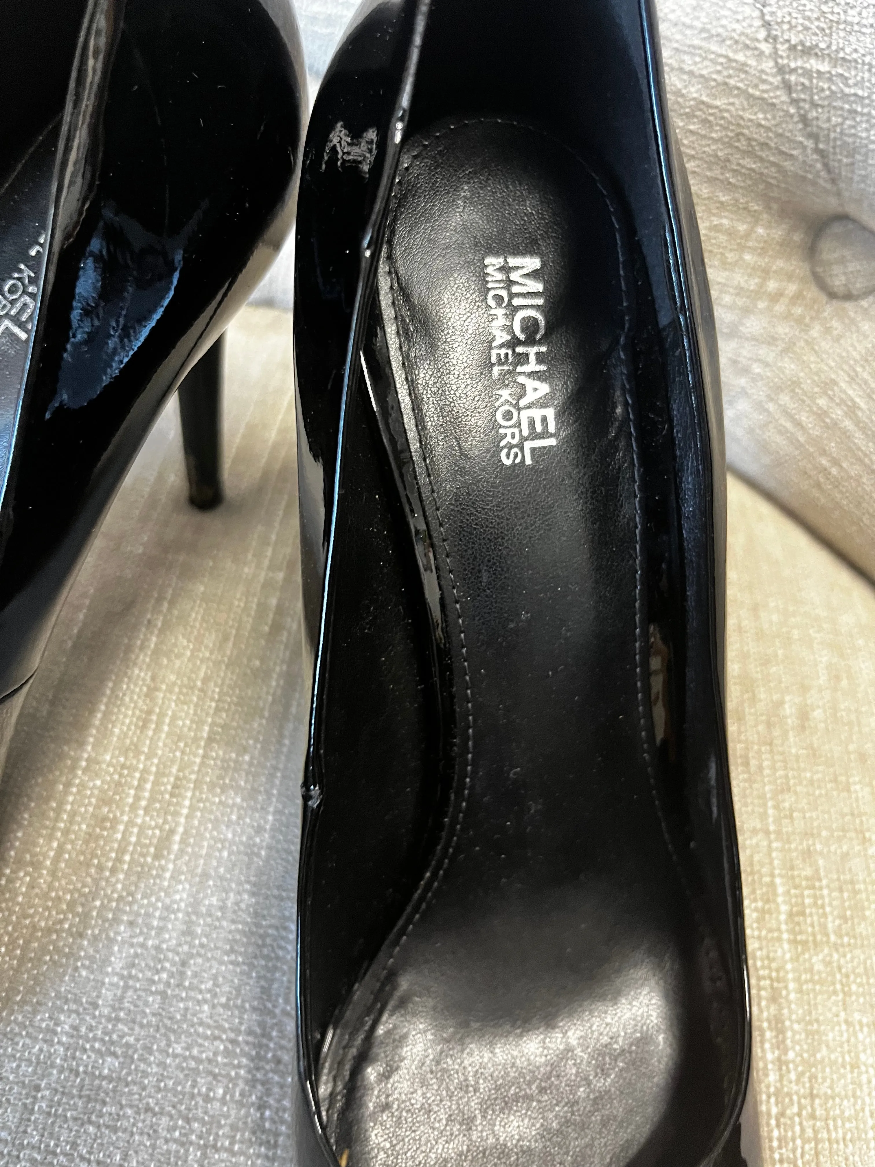 Michael Kors Patent-Leather Heels (Size 71/2)