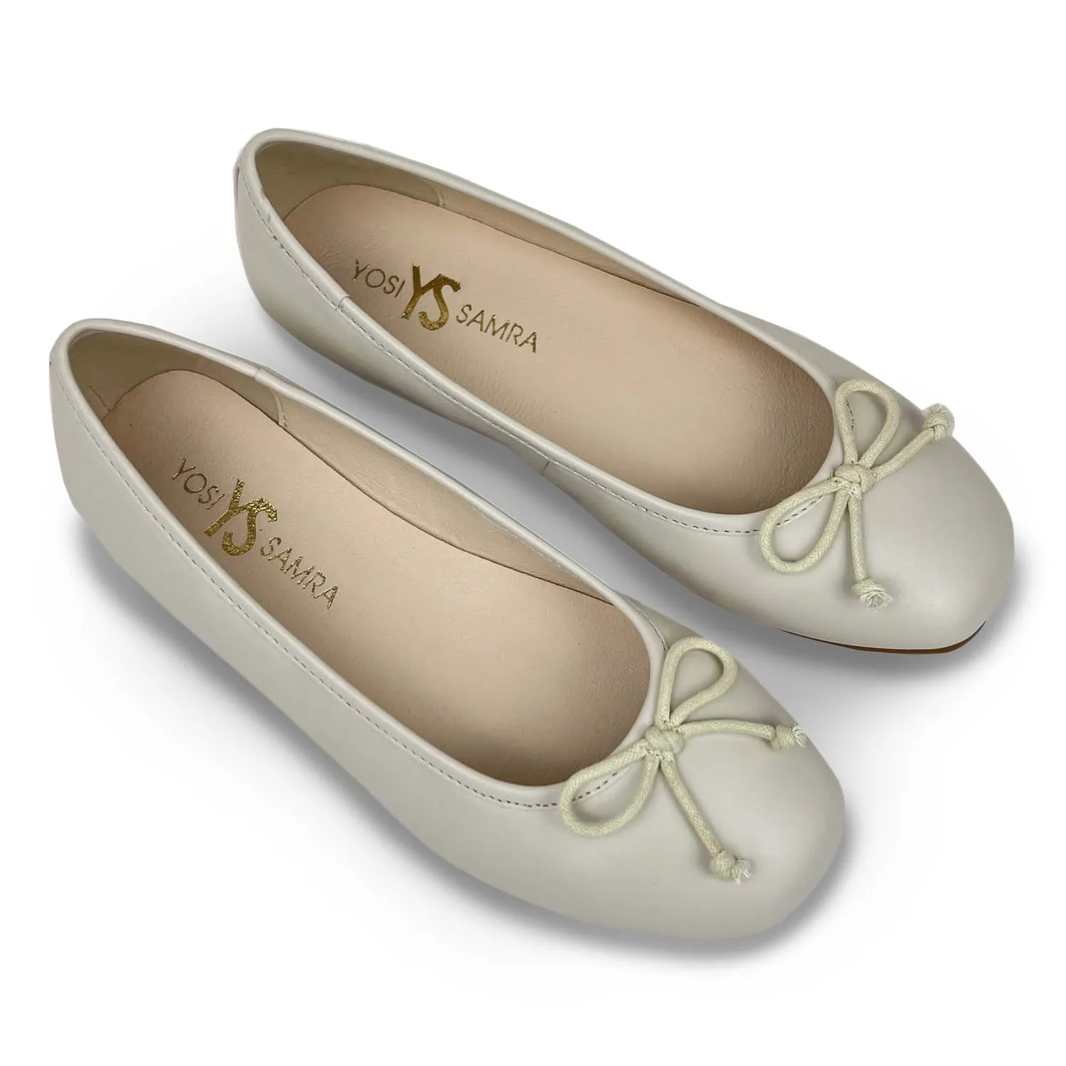 Miss Sadie Ballet Flat in Bone - Kids