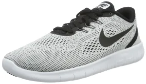 Nike Boys Free RN (GS) White/Black Running Shoes-5 UK (833989-100-WHITE/BLACK-5)