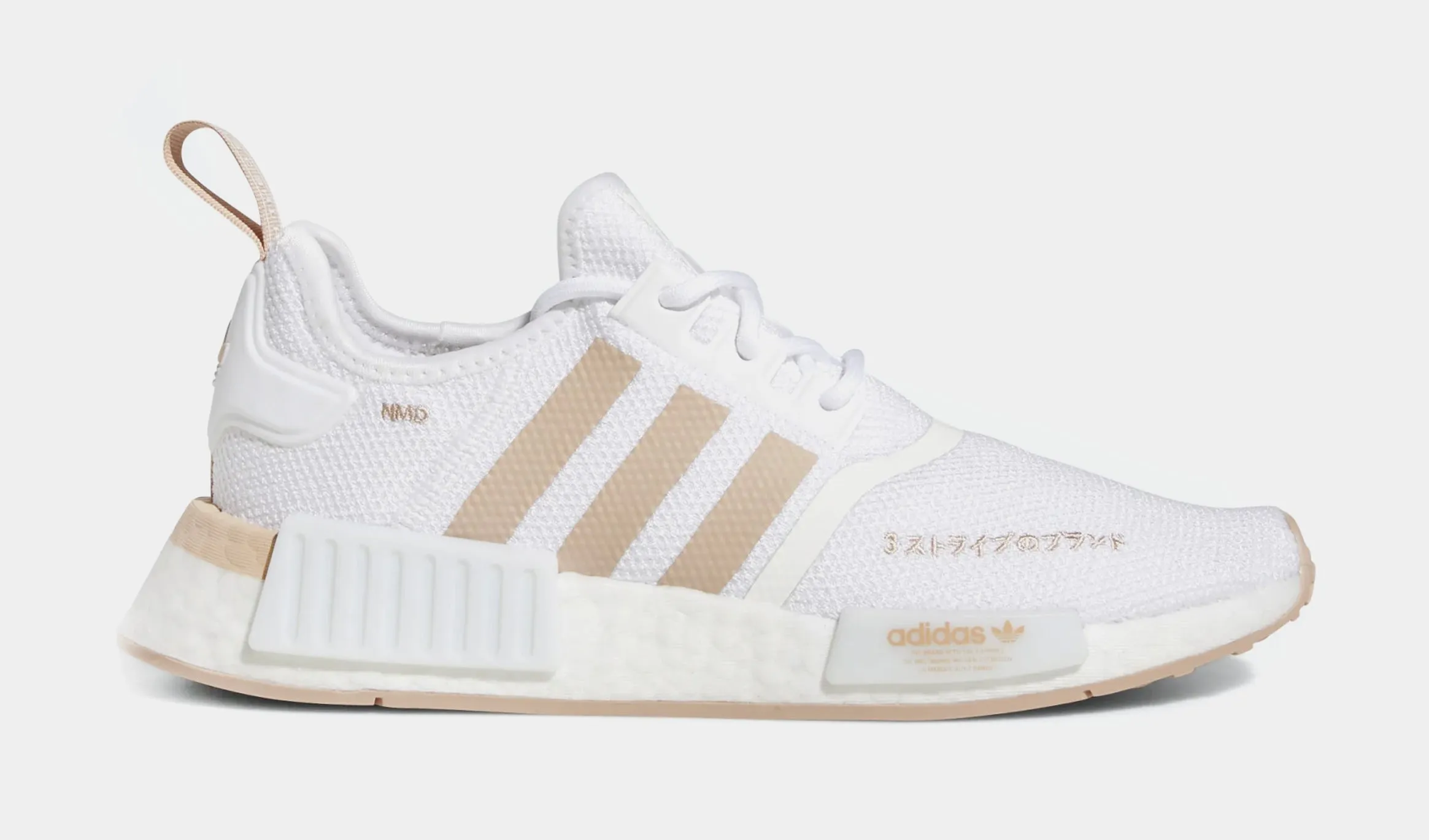 NMD R1 Womens Lifestyle Shoes (White/Beige)