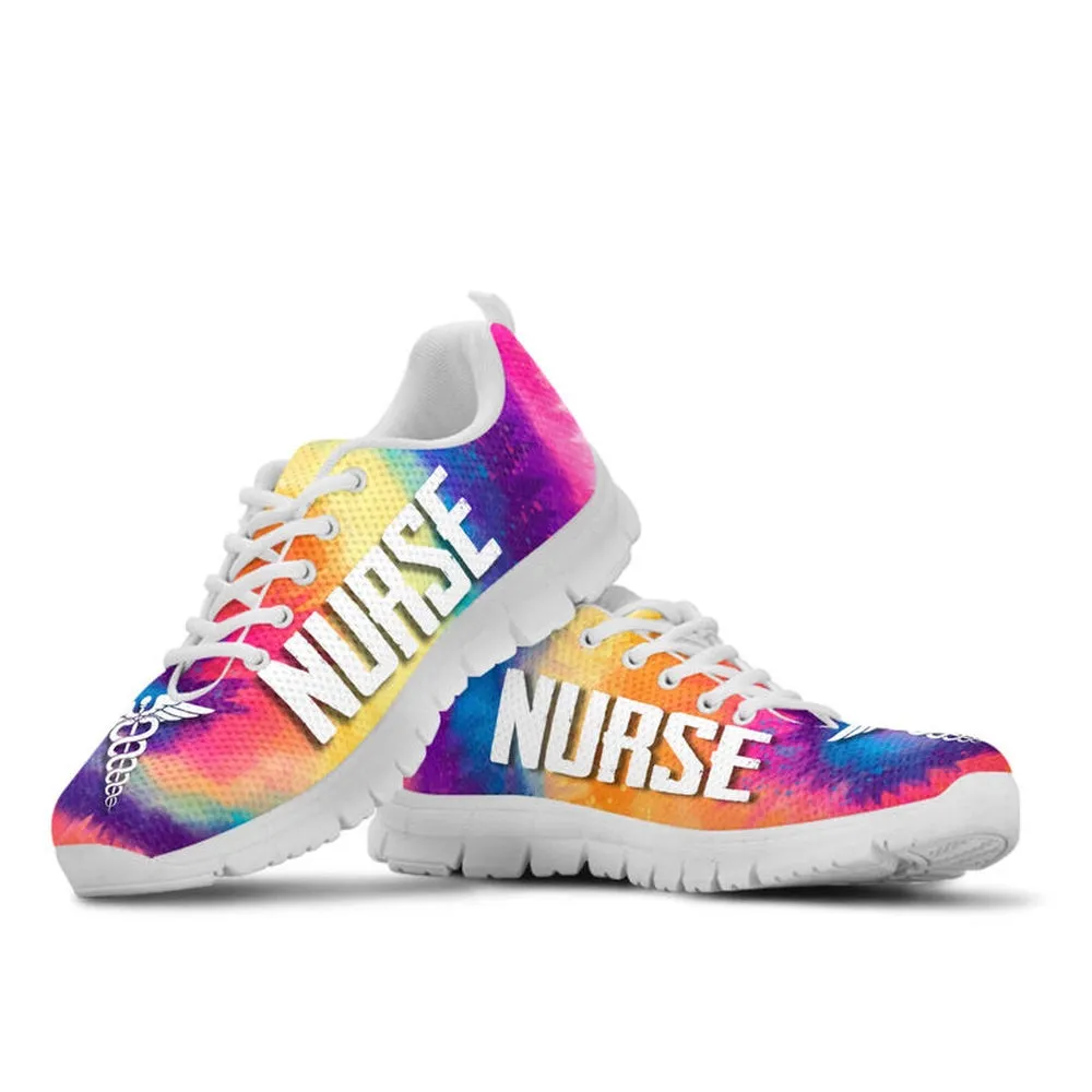 Nurse Sneaker, Nurse Tie Dye Shoes Sneakers, Best Shoes For Nurses