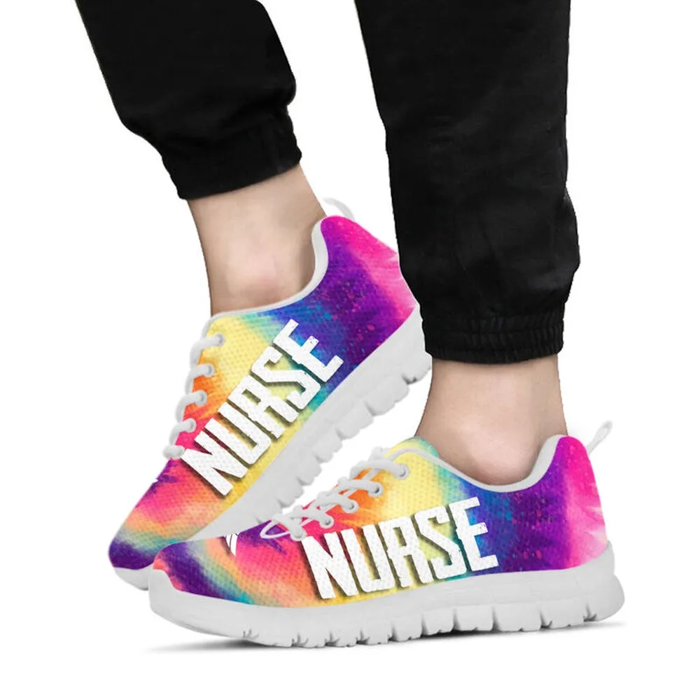 Nurse Sneaker, Nurse Tie Dye Shoes Sneakers, Best Shoes For Nurses