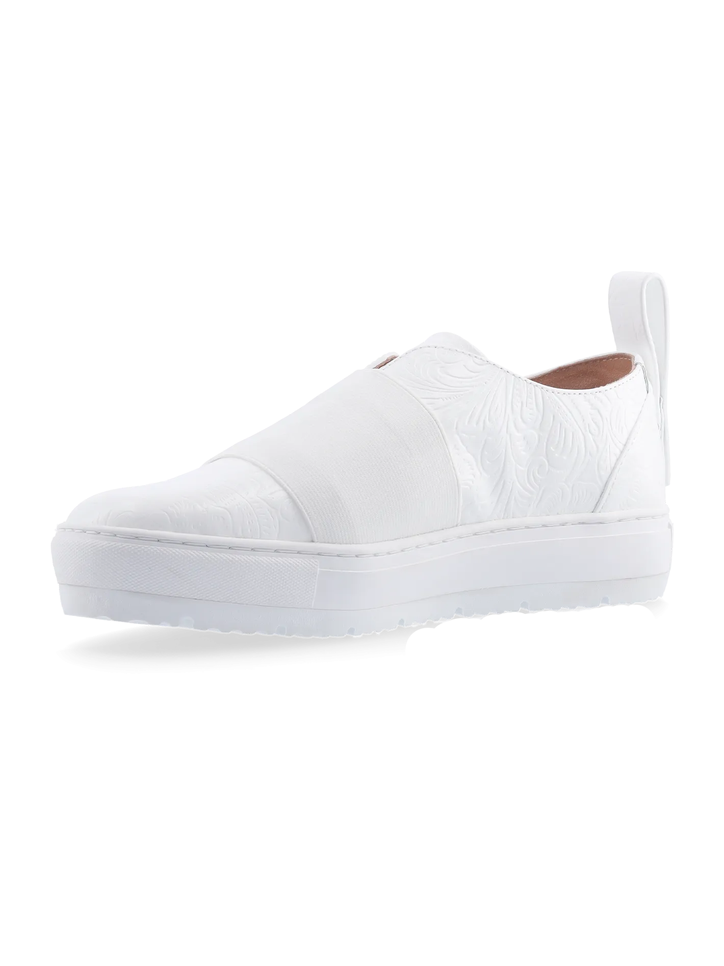 slip-on leather platform sneakers