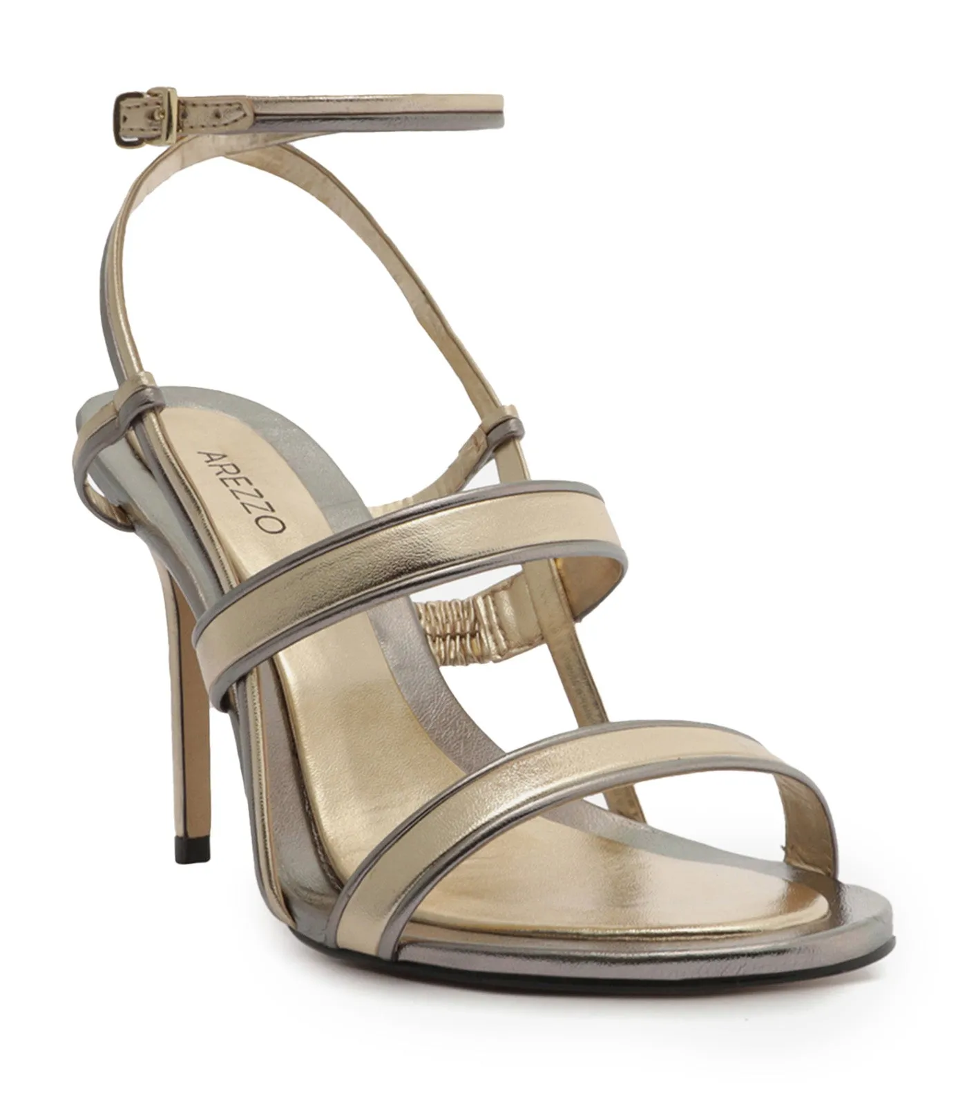 Thin Heel Sandals Gold