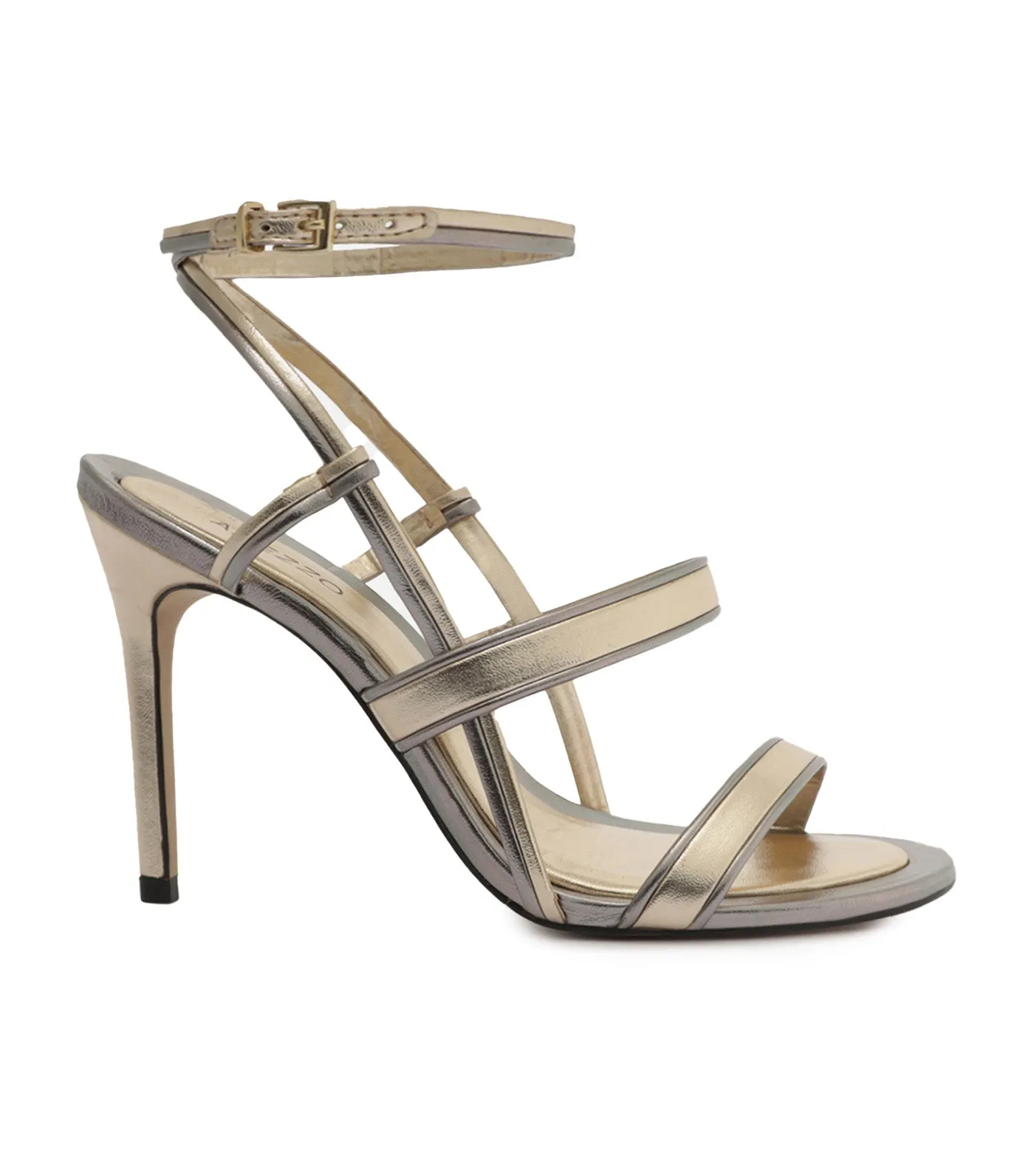 Thin Heel Sandals Gold