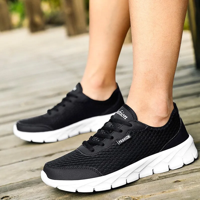 Women's mesh fabric outdoor platform leisure tennis sneakers