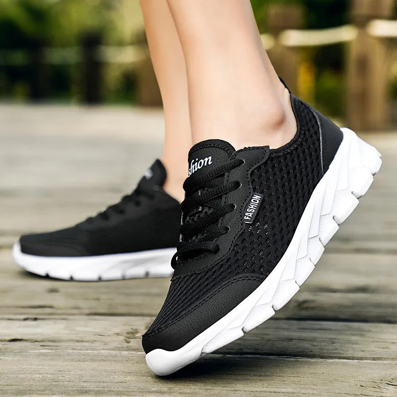 Women's mesh fabric outdoor platform leisure tennis sneakers