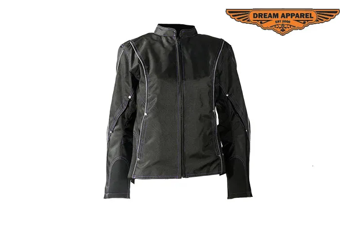 Womens Textile Jacket With Air Vents On Sleeves