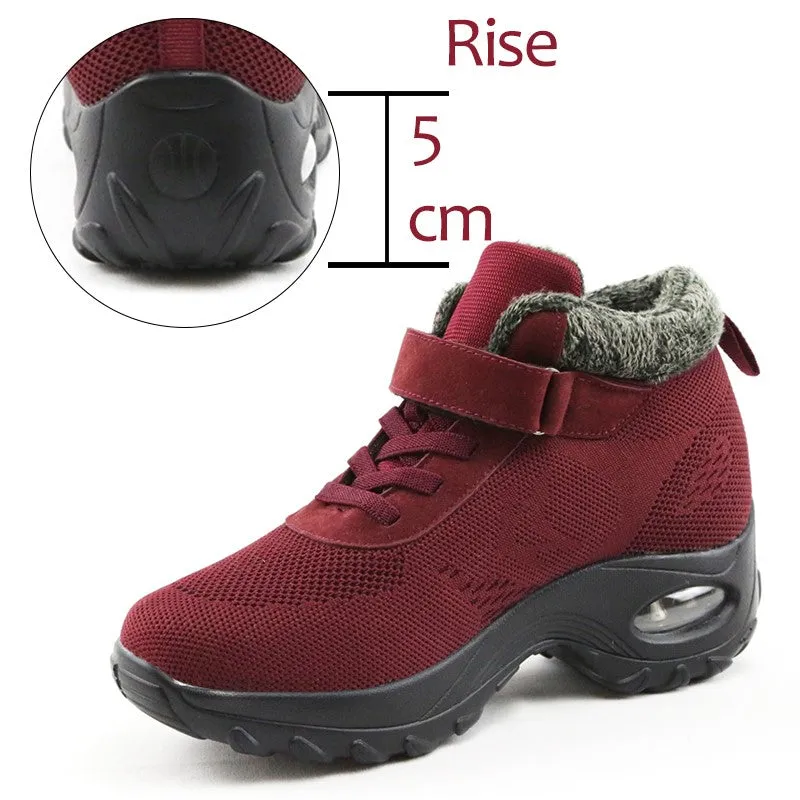 Women's winter thermal plush fashion joker velcro boots