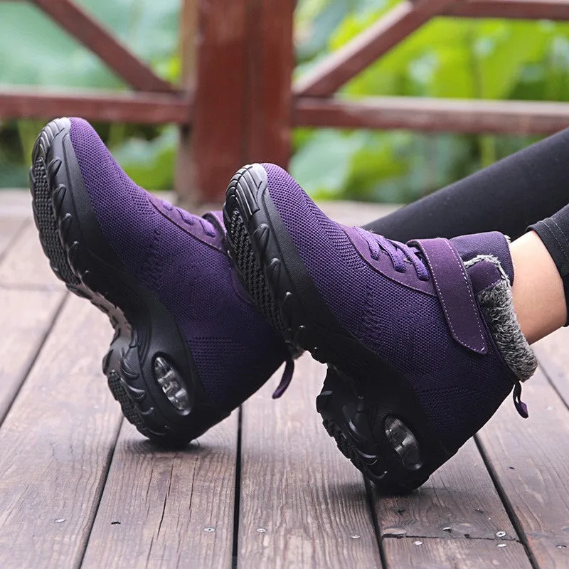 Women's winter thermal plush fashion joker velcro boots